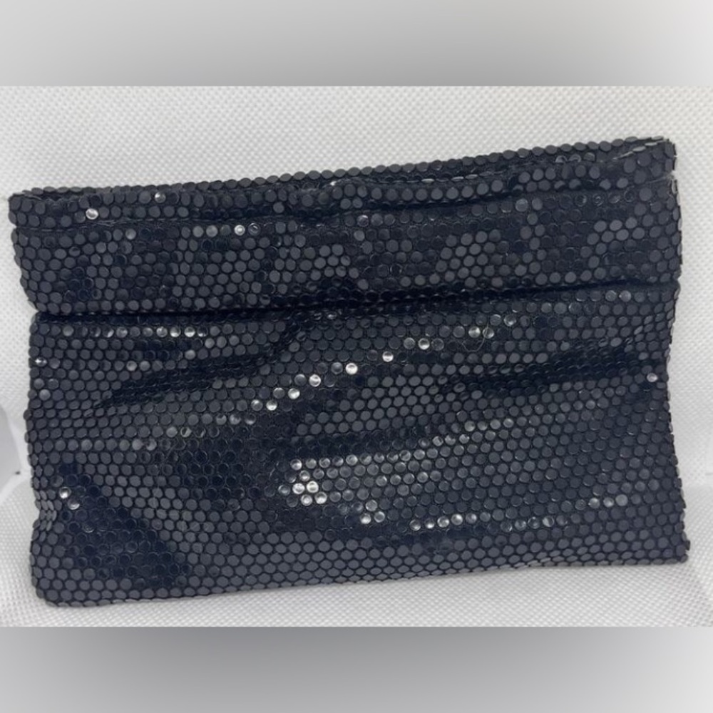Vintage Black Clutch Purse, Lamared, Made In USA, Elegant Shimmer